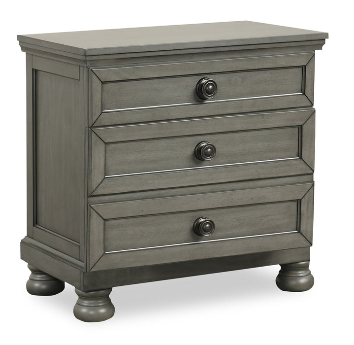 Chelsea 6pc Bedroom Set with Storage Bed, Dresser & Mirror, Grey - Queen Size