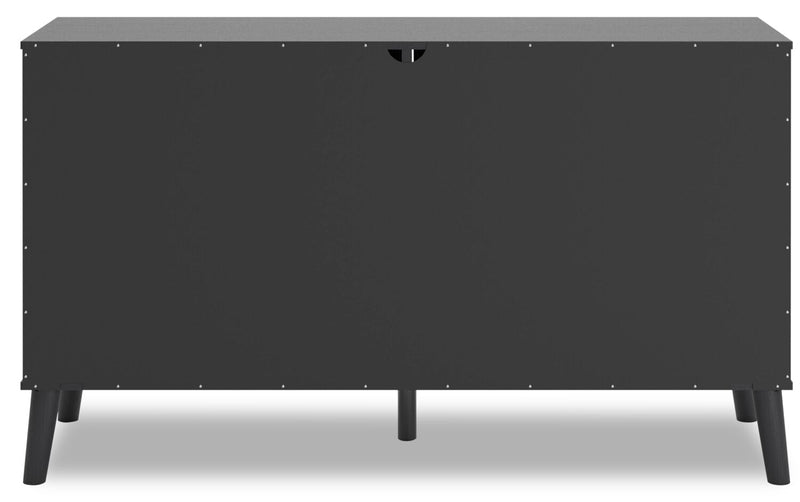 Kylo Bedroom 6-Drawer Dresser, 59\"W x 33.9\"H, Modern Mid-Century - Two-tone Black & Beige 