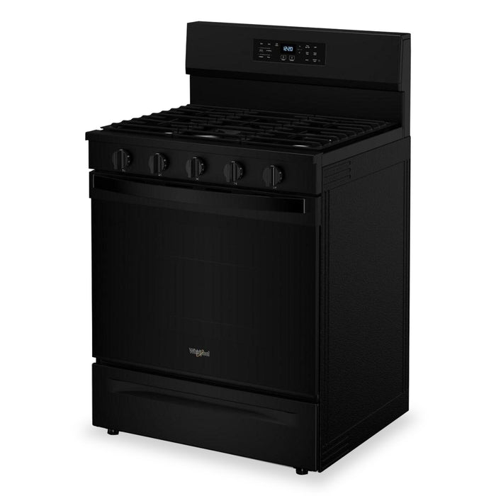 Whirlpool 5 Cu. Ft. Gas Range with Air Fry and Self-Clean - Black - WFGS5030RB 