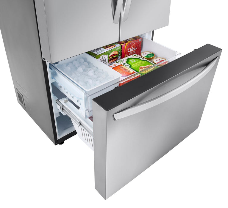 LG 36\" 27 Cu. Ft. French-Door Counter-Depth MAX™ Refrigerator - Smudge Proof Stainless Steel - LRFLC… 