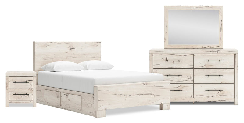 Derekson 6-Piece Full Bedroom Set with Underbed Storage Bed - White