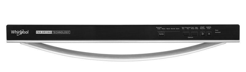 Whirlpool 24\" 51 dBA Built-In Top-Control Dishwasher with Third Rack - Fingerprint Resistant Stainle… 