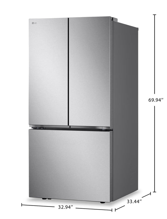 LG 33\" 25 Cu. ft. Smart French-Door Refrigerator - Stainless Steel - LF25S6000S 