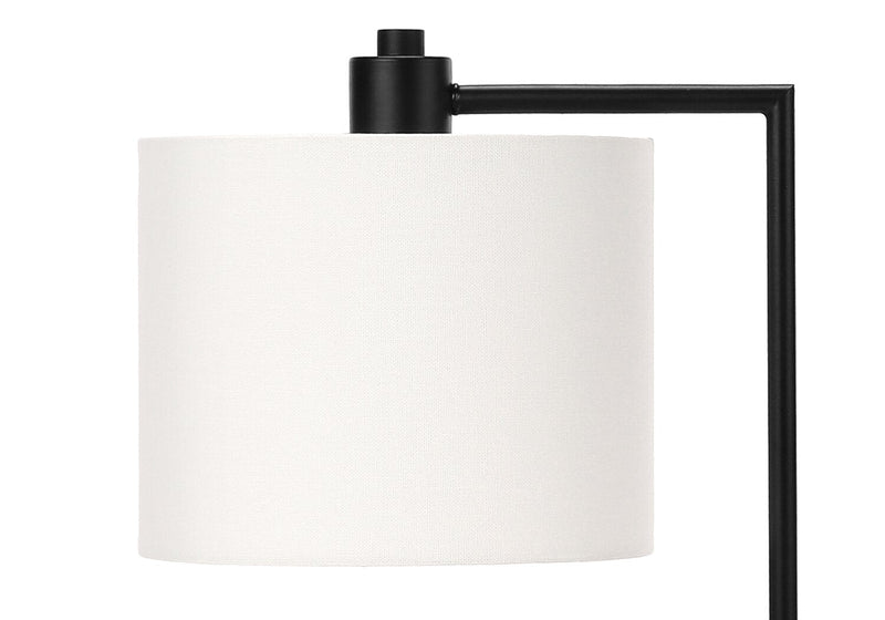 19\" Black Metal Table Lamp with USB Charging