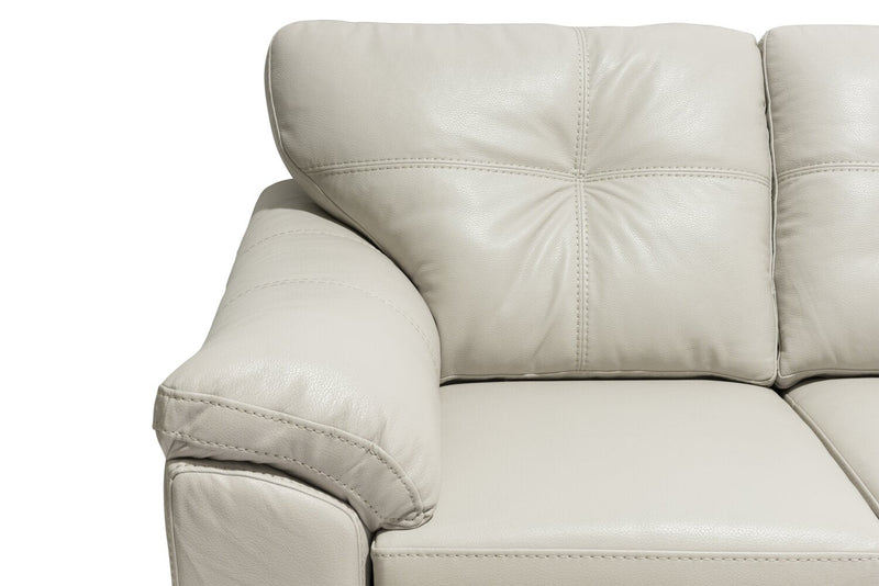 Made in Canada Addison 2-Piece Right-Facing Leather-Look Fabric Sectional with Removable Seat Cushions - Beige 