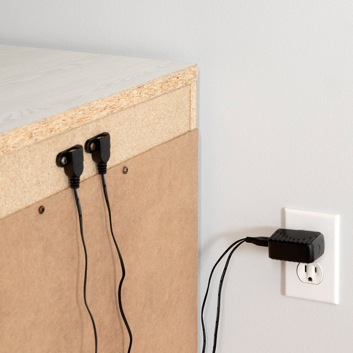 Everley Nightstand with USB Port - White