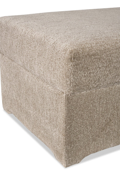 Made in Canada Lennox 40\" Chenille Fabric Storage Ottoman - Taupe
