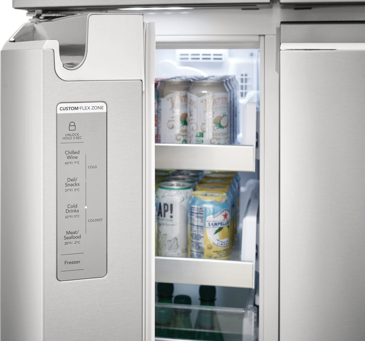 Frigidaire Gallery 36\" 21.5 Cu. Ft. Counter-Depth 4-Door Refrigerator - Smudge-Proof® Stainless Stee… 