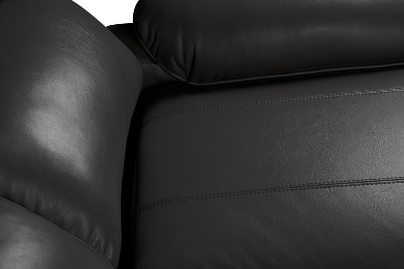Chandler 60\" Leather-Look Fabric Reclining Loveseat - Grey 