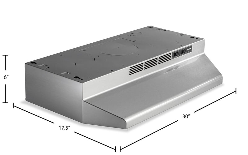 Broan BU2 Series 24\" Under-Cabinet Range Hood - Stainless Steel - BU224SF