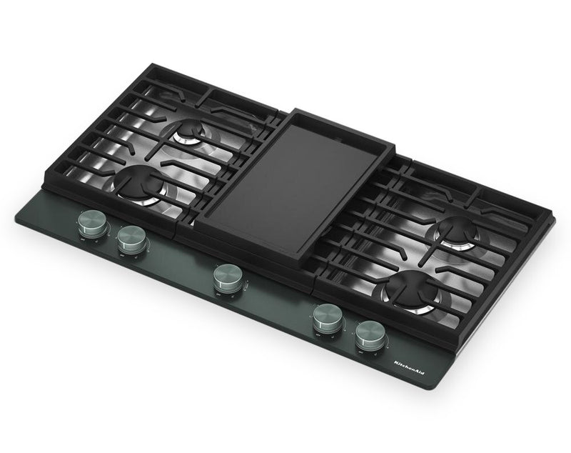 KitchenAid Gas-on-Metal Cooktop with Integrated Wok Grate – Juniper - KCGK736SJP