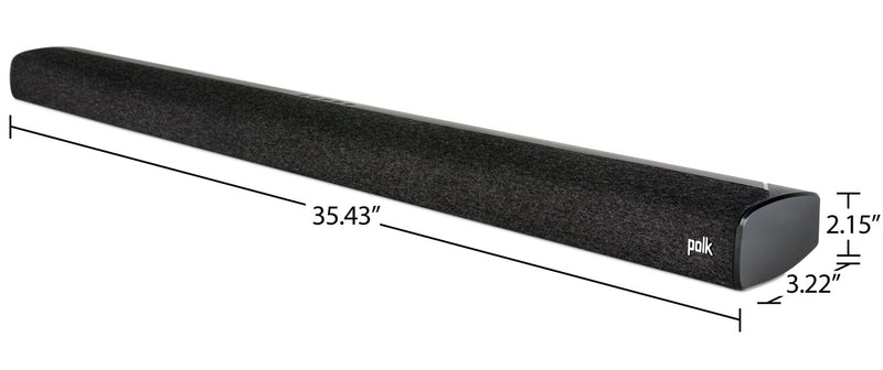 POLK 2.1 CH Dolby Digital DTS Virtual:X Soundbar with Wireless Subwoofer (Signa S3)  