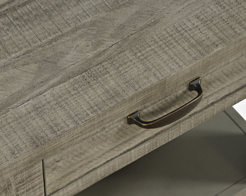 Colson 24\" Rustic End Table with Storage and Shelf - Driftwood 