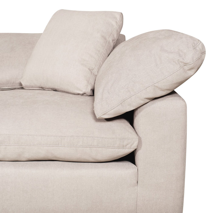 Eclipse 5-Piece Linen-Look Fabric Modular Sectional with Ottoman - Linen