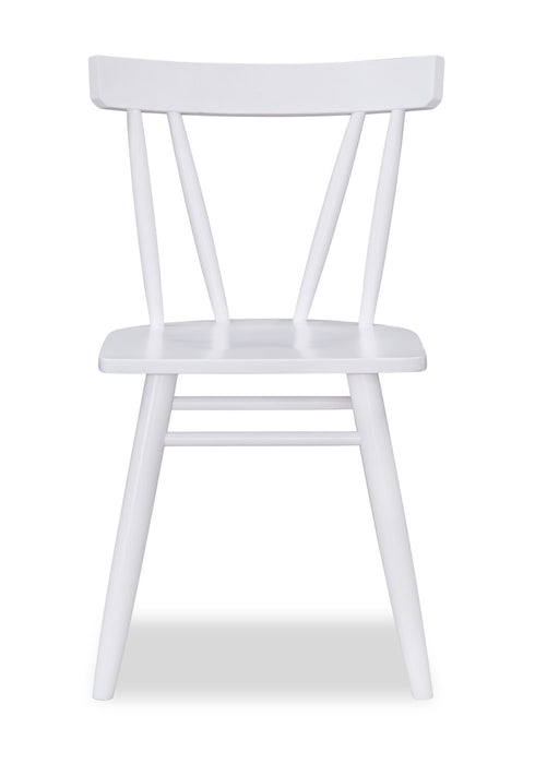 Remi 5-Piece Slatback Dining Package - White