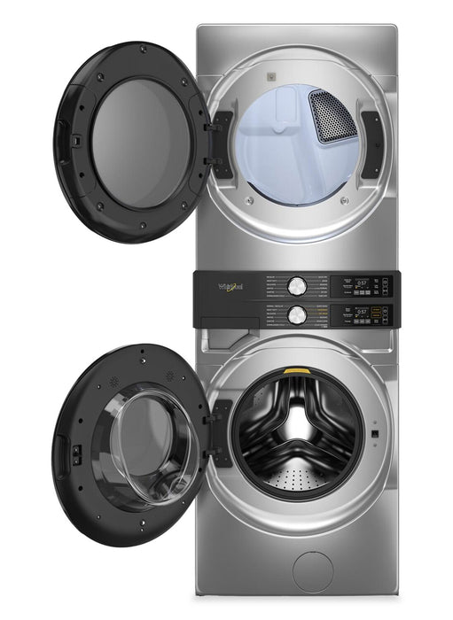 Whirlpool Front-Load Laundry Tower with 5.2 Cu. Ft. Washer and 7.4 Cu. Ft. Electric Dryer - Silver - YWEF5727TR