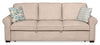 Scott Living Haven 96\" Chenille Fabric Sleeper Sofa with Wood Legs - Taupe