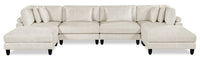 Lounge 6-Piece Chenille Modular Sectional – Beige