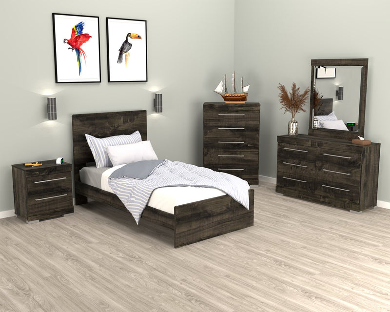 Riley Twin Bed - Grey