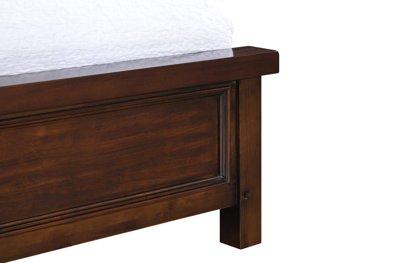 Sonoma Panel Bed with Headboard & Frame, Mango Brown - Full Size