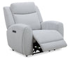 Reign 41.25\" Bronco Stone Grey Fabric Power Reclining Chair with USB Port