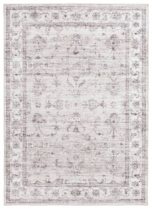 Aylin Ivory Washable Area Rug - 5’ x 7’
