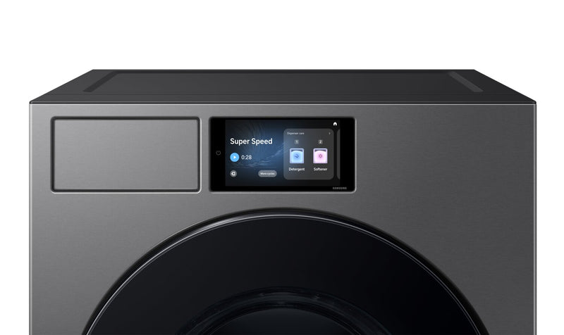Samsung 6.1 Cu. Ft. Front Load Washer with AI Fabric Sensing – Dark Steel - WF90F53ADSA5