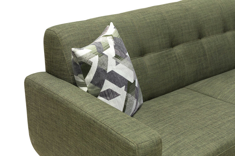 Freeman Linen-Look Fabric Sofa - Avocado