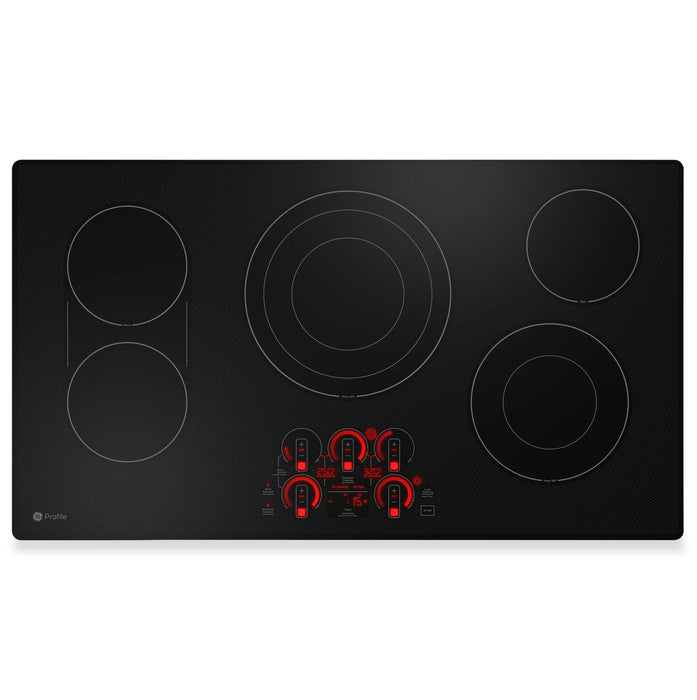 Profile 36\" 5-Element Electric Cooktop - Black - PEP7036DTBB 