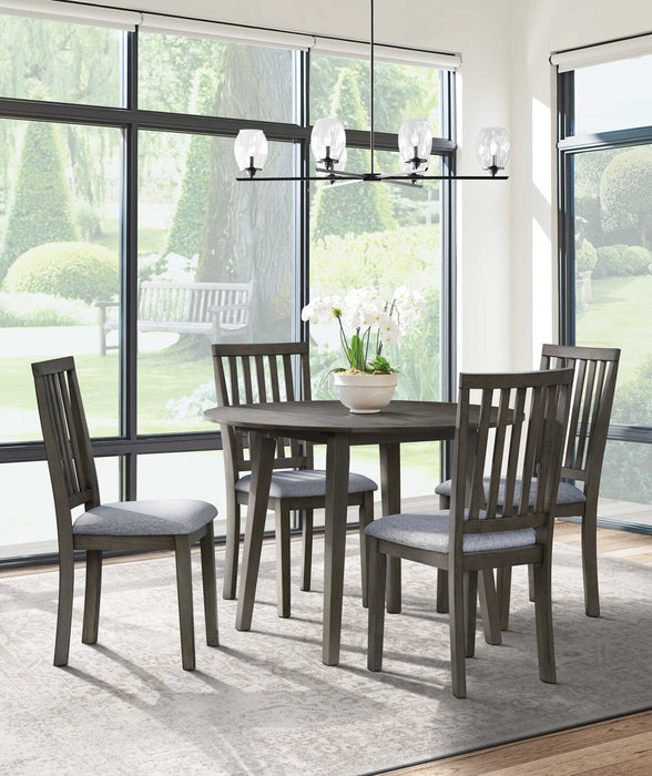 Bryn Dining Chair with Fabric Seat, Spindle-Back - Dark Grey