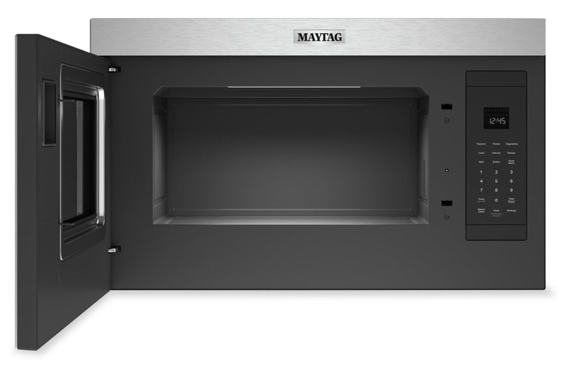 Maytag 1.1 Cu. Ft. Flush Over-the-Range Microwave with 900 Watts Cooking - Fingerprint Resistant Sta… 