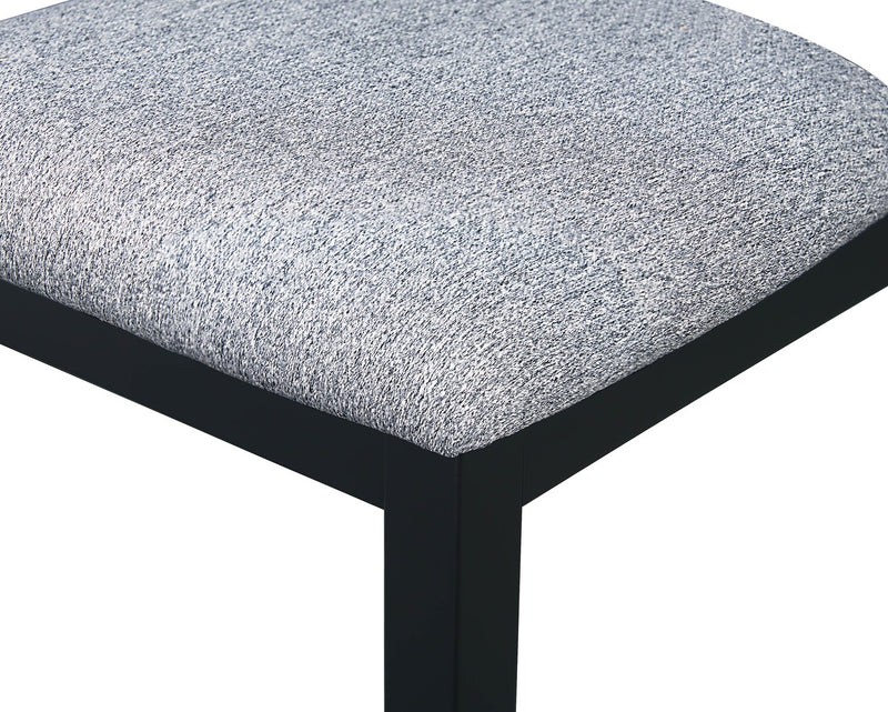 Bryn Dining Chair with Fabric Seat, Spindle-Back - Black