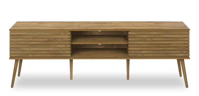Gemma 72\" Rustic TV Stand with Storage and Cable Management for TV's up to 80\"- Brown