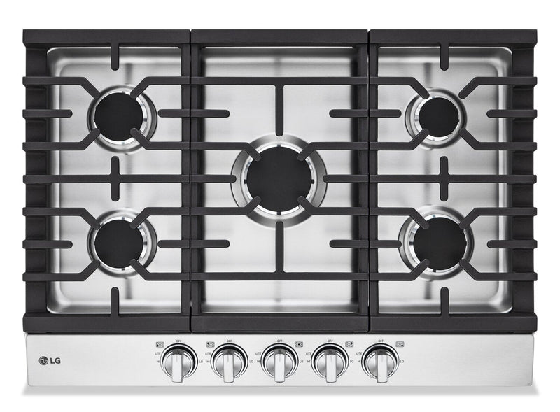 LG 30\" 5-Element Gas Cooktop - Smudge Proof Stainless Steel - CBGJ3023S 