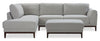 Horizon 44.09\" Fabric Ottoman - Grey