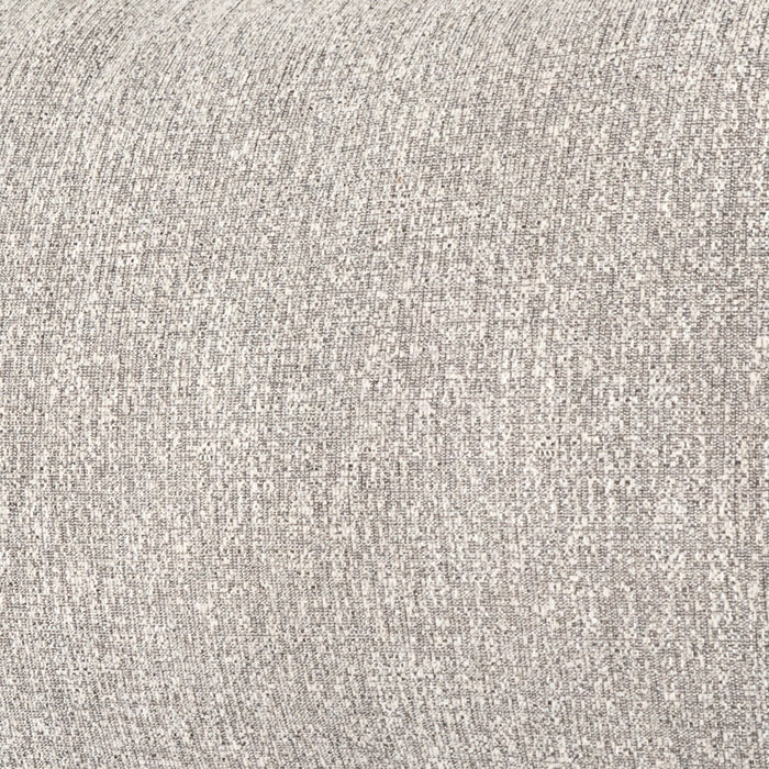 Fusion Modular 83.46\" Silver Grey Chenille Fabric Loveseat with Removable Feather Down Back Cushions 