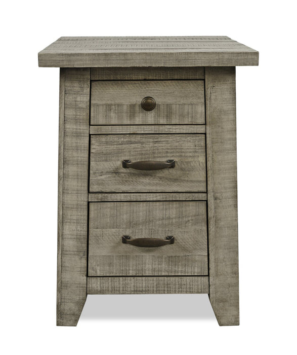 Colson 18\" Rustic Chairside Table with Storage - Driftwood 