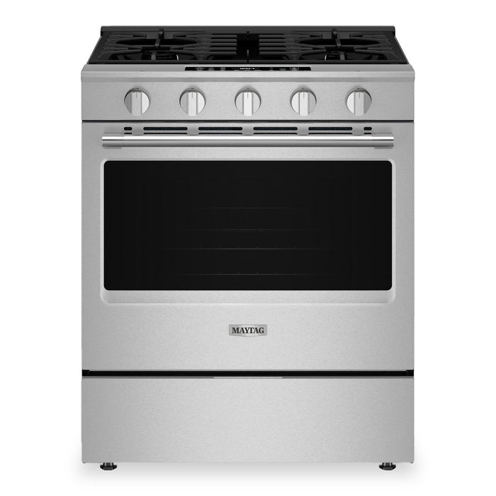 Maytag 30\" 5 Cu. Ft. Slide-In Gas Range - Fingerprint Resistant Stainless Steel - MSGS7030SZ
