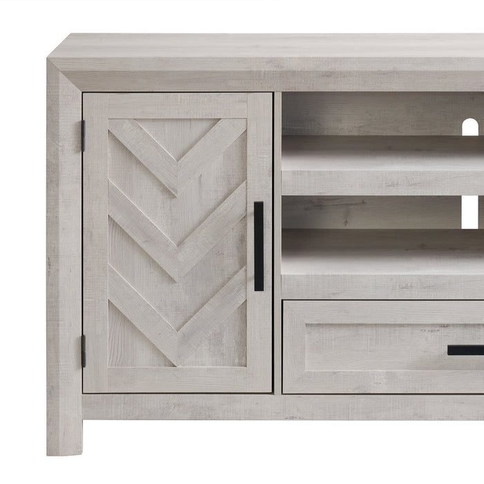 Hayward 70” Modern TV Stand with Storage and Cable Management for TVs up to 75” - White