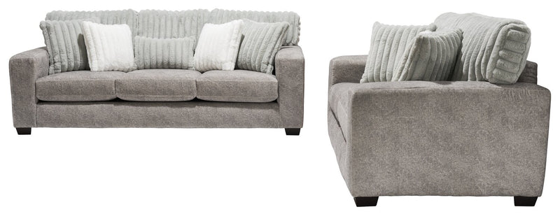 Koda Chenille Loveseat - Plush Paloma