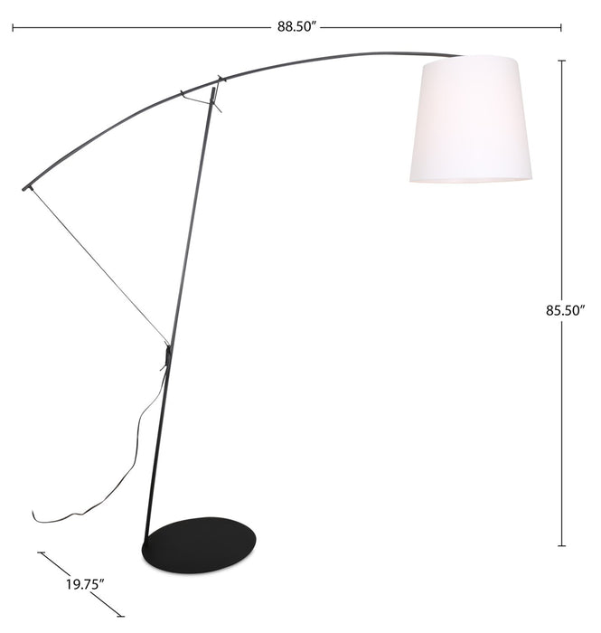 Charley 85.5\" Black Metal Arc Floor Lamp