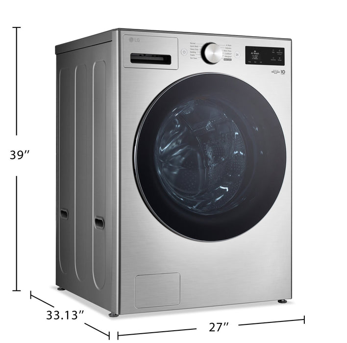 LG 5.2 Cu. Ft. Smart Front-Load High-Efficiency Steam Washer - Graphite Steel - WM5800HVA