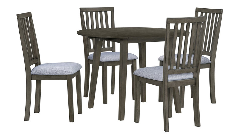 Bryn Dining Chair with Fabric Seat, Spindle-Back - Dark Grey