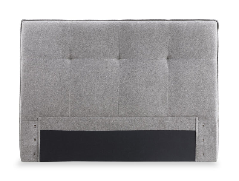 Amos Grey Tufted Fabric Headboard - Queen