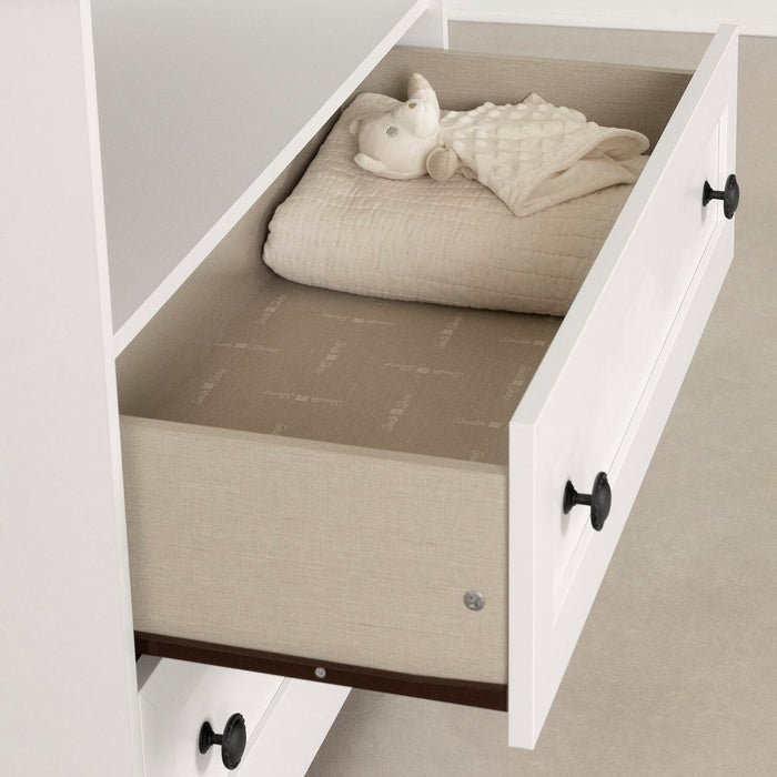 Ivy Baby Change Table with Storage Drawers - White 