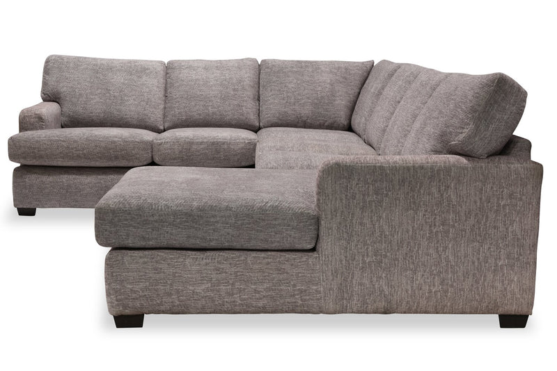 Luxe 3-Piece Right-Facing Sectional - Zaftig Dove