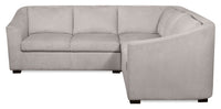 Envy 3-Piece Chenille Fabric Sectional - Fog Grey 