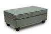 Made in Canada Scarlett 26\" Chenille Fabric Ottoman - Marine Blue 