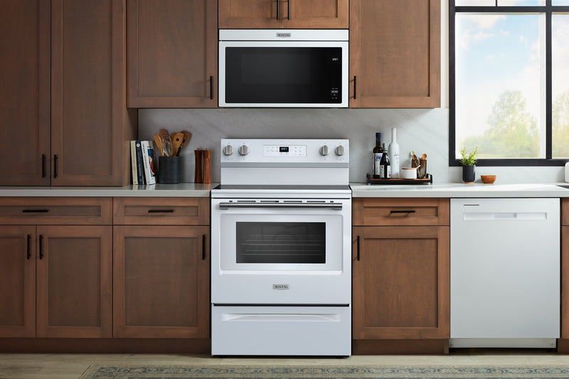Maytag 30\" 5.3 Cu. Ft. Electric Range with No Preheat Air Fry - White - YMFES6030RW