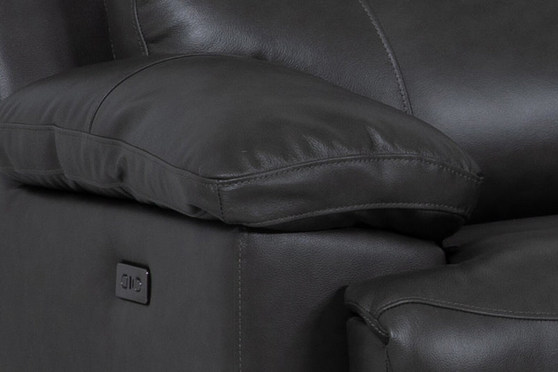 Sorrento 6-Piece Genuine Leather Sectional - Black